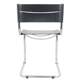 thumbnail image 3 of Breuer Chair Company Mart Stam Cantilever Side Chair w/ Chrome Steel Frame & Black Bonded Leather by Furnish Theory, 3 of 7