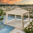 thumbnail image 6 of SUNCROWN 10' x 10' Outdoor Patio Canopy Gazebo with Mosquito Netting- Beige, 6 of 9