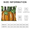 thumbnail image 5 of YINGXI Thanksgiving Fall Pumpkin Decorative Throw Pillow Covers, Check Stripes Cushion Case Decor, Orange Home Sofa Couch Decoration 22x22in, 5 of 5