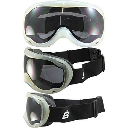 Smoke Goggles - Birdz Raptor Goggles Clear Frames Double Smoke Lens Dual Vented Anti Fog New Have DVS System or Dual Venting System; Venting System to Maximize Air Circulation Inside Prevent Condensation