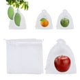 thumbnail image 1 of Uxcell 100 Pack Fruit Protection Bags - 6x8 Inch Fruit Netting Bags with Drawstring Apply to Plants(White), 1 of 7