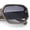 Grey - Smoke, variant on Womens Inset Lens Octagonal Rectangle Fashion Plastic Sunglasses All Black