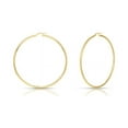 thumbnail image 2 of Better Jewelry Hoop Earrings .925 Sterling Silver Gold Plated 2mm, 2 of 2