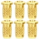 thumbnail image 1 of Guitar Bridge Buckle Guitar String Mounting Ferrules Electroplated Surface 0.7x0.6cm 6Pcs, 1 of 5