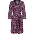 thumbnail image 3 of SofiePJ, Women's, Plus Size Printed Robe Set with Chemise 2 Piece Sleep Lounge Set, Black Pink, 2X, 3 of 5