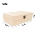 thumbnail image 3 of Jewelry Box Wooden Storage Box Pine Wood S/M/L Storage Wooden Box 1PC Craft Projects Desktop For Various DIY New M, 3 of 9