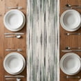 thumbnail image 6 of Sage Green Vintage Table Runner - 72 Inch Long, Kitchen Dining Table Runner Dresser Scarves, Stripes Painting Retro Abstract Art Farmhouse Decor for Coffee Tables Wedding Party Banquet, 6 of 8