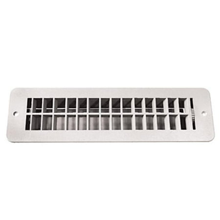 

H850 2 In. White Floor Register With Damper