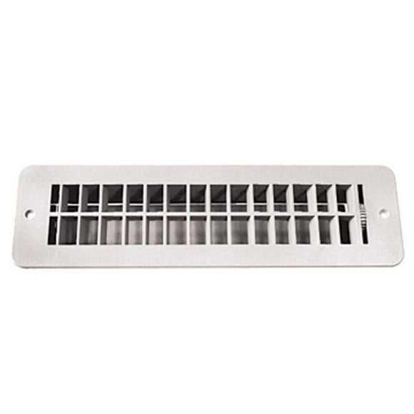 H850 2 In. White Floor Register With Damper