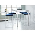 thumbnail image 2 of Fuji Stacker Counter Stools for Kitchen Counter in White Metal, Counter Height Chairs, Bar Stools Set of 3, Counter Height Stools Set of 3, Bar Stools For Kitchen Island (Blue Velvet), 2 of 6