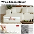 thumbnail image 6 of DILORA Sectional Boneless Sofa, L-shaped Couch(White,Left Chaise ),Modular and Compressed，Two Packages，108 Inches, 6 of 10