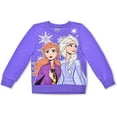thumbnail image 2 of Frozen Elsa and Anna Girls 2 Piece Crewneck Character Long Sleeve and Jogger Set, 4-6X, 2 of 5
