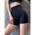 thumbnail image 2 of Pantalones cortos deportivos de verano para fitness, cintura alta, ajustados, elásticos, color melocotón, para yoga, de secado rápido y anti-caminar para mujer, 2 of 6