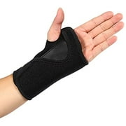 Yosoo Wrist Brace - Breathable Neoprene Night Sleep Splint Adjustable Brace for Carpal Tunnel,Tendonitis and Arthritis Pain, One Size, Left hand, Black
