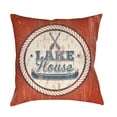 thumbnail image 1 of Surya LTCH-LKHS-2020 Litchfield 20" Wide Square Novelty "Lake House" Polyester Outdoor, 1 of 1