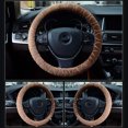 thumbnail image 3 of Clearance!Universal Winter Steering Wheel Cover & Handbrake Gear Lever Set-3-Piece Warm Non-Slip Car Accessories for Cold Weather, 3 of 4