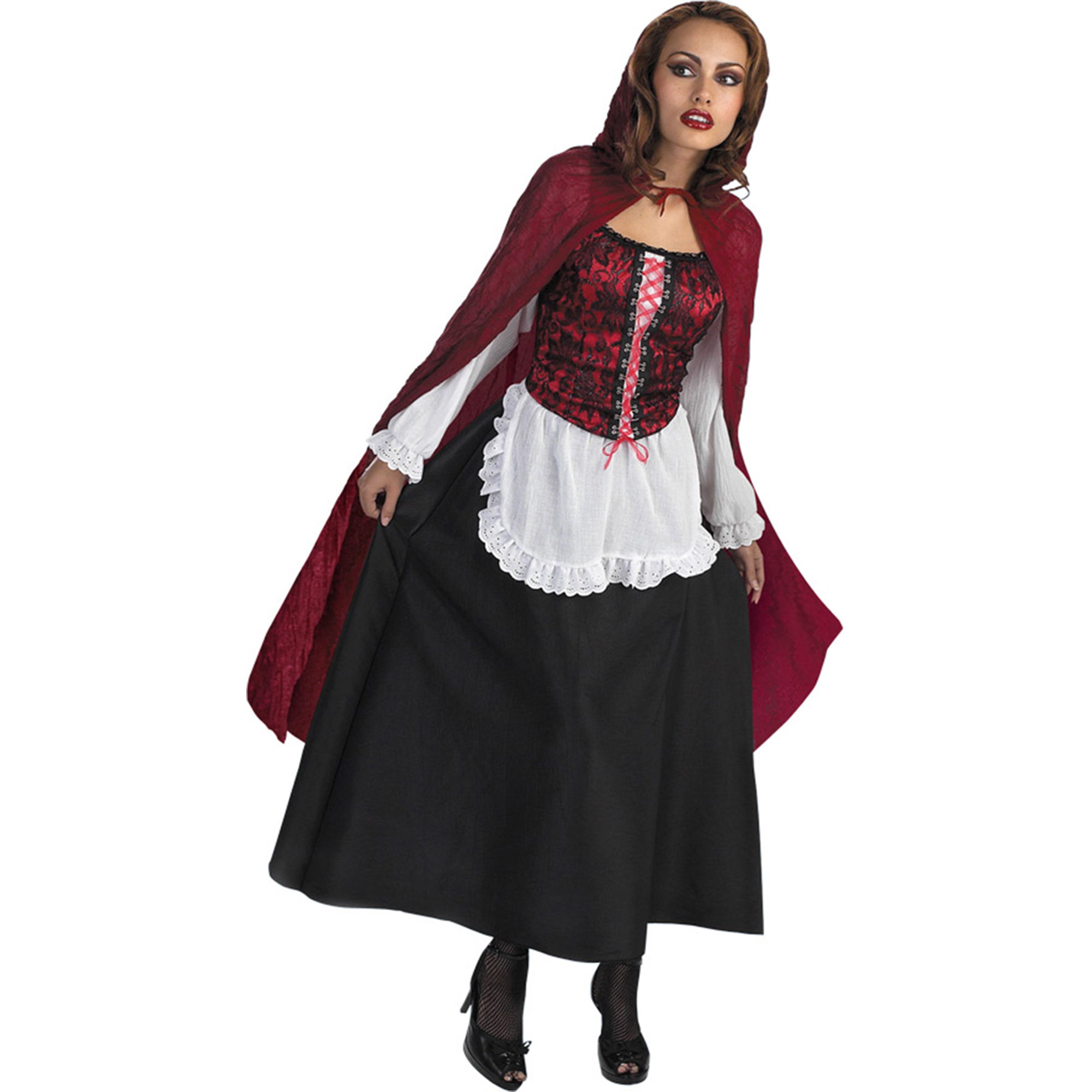 Morris Costumes Girls Red Riding Hood Long Sleeved Dress Halloween