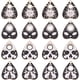 thumbnail image 1 of 1 caja de 24 dijes de gato estilo gótico, esmaltados en blanco y negro, para Ouijas, Tarot, con forma de lágrima y corazón de sol., 1 of 9