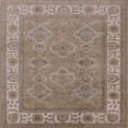 thumbnail image 1 of Ahgly Company Machine Washable Indoor Square Industrial Modern Khaki Rose Pink Area Rugs, 7' Square, 1 of 7
