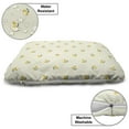 thumbnail image 3 of Summer Pet Bed, Vintage Design Leafy Lemon Fruit Pair Pattern on Pastel Background, Resistant Pad for Dogs and Cats Cushion with Removable Cover, 24" x 39", Eggshell Mustard and Green, by Ambesonne, 3 of 4