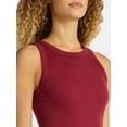 thumbnail image 4 of Time and Tru Women's High Neck Ribbed Tank Top, Sizes XS-XXXL, 4 of 5