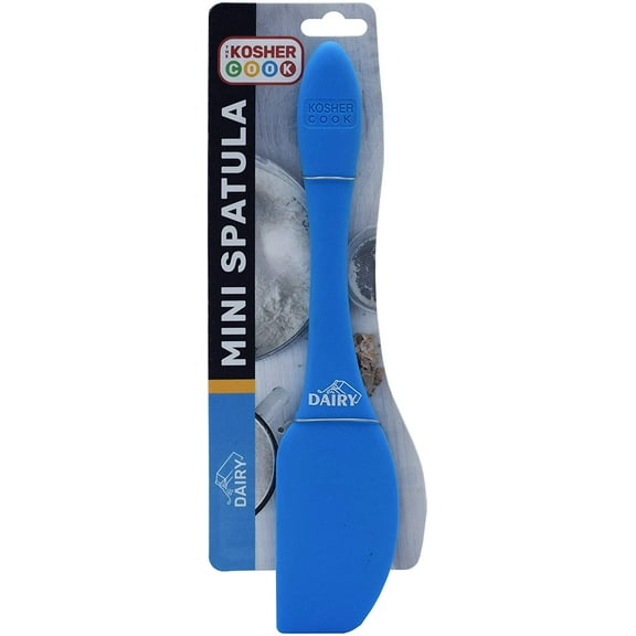 The Kosher Cook, Mini 600 Degree Heat Resistant Silicone Spatula - Blue