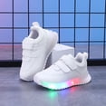 thumbnail image 5 of Ymyiu Light Up Shoes Toddler Kids Light Up Sneakers Led Flashing Tennis Shoes for Boys Girls Lightweight Breathable Walking Shoes for Toddler and Little Kids Size 12(White, Little Kids 12), 5 of 8