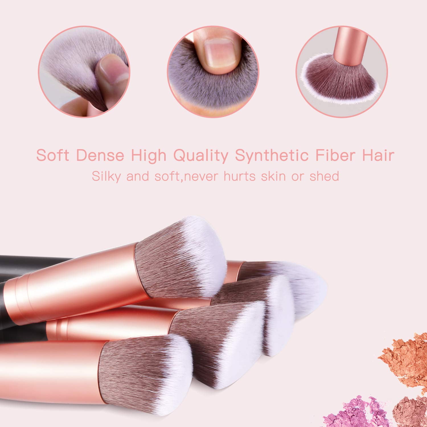 Makeup Brushes 16Pcs Professional Makeup Brush Set, 2 Silicone Face Mask Brushes,4 Blender Sponge,1 Brush Cleaner Premium Synthetic Foundation Brush Blending Face Powder Blush Concealers Eye Shadows