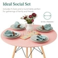 thumbnail image 4 of Set de comedor Best Choice Products Compact Mid-Century Pink, 4 of 7