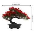 thumbnail image 2 of UEETEK  Red Plastic Artificial Bonsai Pine Tree for Home Decoration, 2 of 5
