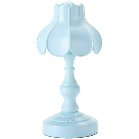 

LED Light Lotus Shape Night Light USB Mini Retro Eye Protection Desk Lamp Blue
