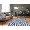 thumbnail image 2 of Riverbay Furniture 5' x 7' Hand Hooked Key Wool Rug in Navy, 2 of 6