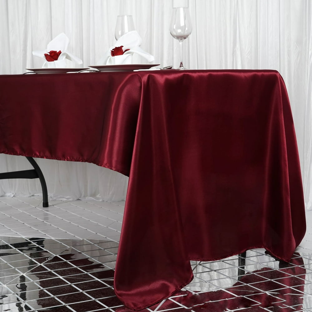 Efavormart 60x126" Rectangle BURGUNDY Wholesale SATIN Tablecloth