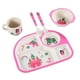 thumbnail image 4 of Dibujos Animados Para Niños Alimentación De Alimentos Bandejas Divididas Placas Tazón Cubiertos Kits Pink Castle Macarena Plato de cena dividido para niños, 4 of 5