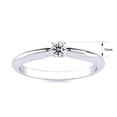 thumbnail image 4 of SuperJeweler 1/10 Carat Lab Grown Diamond Solitaire Ring In Sterling Silver For Women, 4 of 5