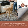 thumbnail image 3 of nuLOOM Nevaeh SpinClean Machine Washable Bohemian Medallion Area Rug, 2' x 3', Nevaeh Dark Blue, 3 of 12