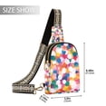 thumbnail image 2 of FORMRS Womens Crossbody Sling Bag Travel Daypack Shoulder Chest Backpack, White Colorful Circles, 2 of 7