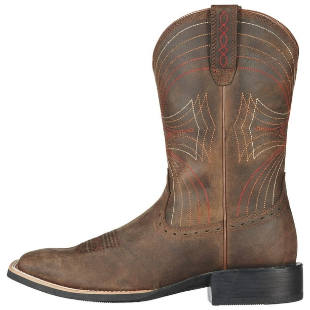Ariat Men's Sport Wide Square-Toe Western Cowboy Boot, Distressed Brown,  8.5 D(M) US 