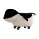 thumbnail image 3 of Taburete rodante con ruedas y diseño de animales adorables, cambiador de zapatos pequeño con dibujos animados. Negro, 3 of 9