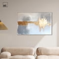 thumbnail image 2 of Art Remedy Minimalist Abstract Canvas, 45" x 30", Silver Frame, Serenity in Gold I, 2 of 7