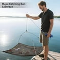 thumbnail image 3 of Umbrella Minnow Trap Net, Collapsible Fishing Bait Net with Rubber Coated Mesh & Steel Frame, Fish/Shrimp/Crayfish Trap Cast Net for Creek, Pond Fishing, Foldable Baitfish Catcher, 3 of 7