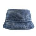 thumbnail image 2 of beishanbush Bucket Hats Women Fashion Fisherman Hat Double-sided Sun Hat Print Hat Navy, 2 of 8