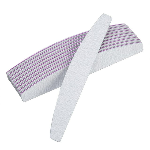 Nail Files Set, Sandpaper Material with 100/180 Grit, Reusable, for Acrylic Nail Polishing and Manicure