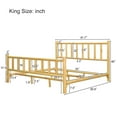 thumbnail image 2 of Llinc Store Farmhouse Log Bed Frame King Rustic Style Pure Solid Pine Cylinder Construction Bed Fits Mattresses And Box Springs, 2 of 9