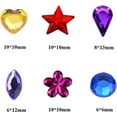 thumbnail image 5 of Craft Gemstone Acrylic Flatback Rhinestones Jewels for Crafting Embellishments Gems, 6 Shapes, 6-13mm,600pcs, 5 of 6