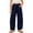 Navy, variant on Yeaiivve Kids Barrel Pants Girls Elastic Waist Wide Leg Pants Cotton Casual Lounge Pants Solid Color Loose Slacks with Pockets 2-3 Years Blue