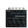 thumbnail image 2 of Mezclador Estéreo Pasivo de 4 Canales Mini Mezclador de Audio Mezclador de Sonido Portátil Entrada Ruido Ultra Bajo para Estudio en, 2 of 8