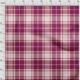 thumbnail image 4 of oneOone Cotton Flex Dark Magenta Fabric Check Plaid Craft Projects Decor Fabric Printed By The Yard 40 Inch Wide, 4 of 4