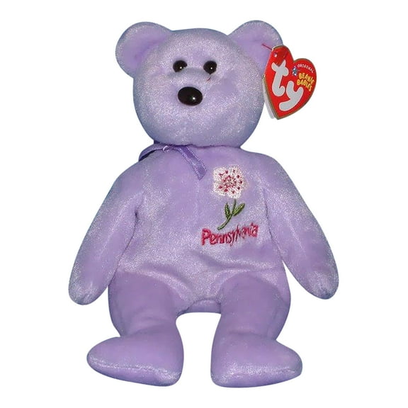 Ty Beanie Baby: Pennsylvania Mountain Laurel the Bear | Stuffed Animal | MWMT's