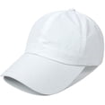 thumbnail image 1 of Blanco (circunferencia de la cabeza: 57-58 cm) Gorra de béisbol Mujeres Hombres Gorra de verano unisex Gorra deportiva anti UV Gorra de cola de caballo para correr Golf Ciclismo Senderismo Rojo Verde, 1 of 2